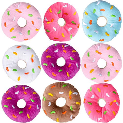 Bedwina Plush Donuts with Sprinkles - (Pack of 12) 1 Dozen Stuffed Donut Pillow Toy Party Favors and Donut Party Supplies Decorations for Kids