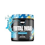 REDCON1 Total War Pre Workout Powder, Blue Lemonade - Beta Alanine + Citrulline Malate Keto Friendly Preworkout for Men & Women with 320mg of Caffeine - Fast Acting (30 Servings)