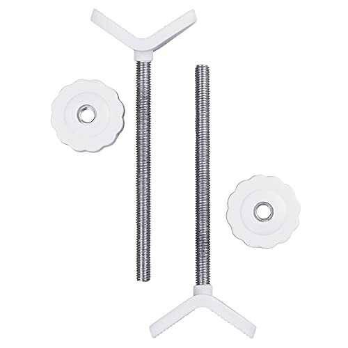 Sungrace 2 Pack Extra Long Y Spindle M8 Stair Banister Baby Gate Adaptors for Dreambaby Pressure Mounted Security and Pet Safety Gates (White, 8mm)