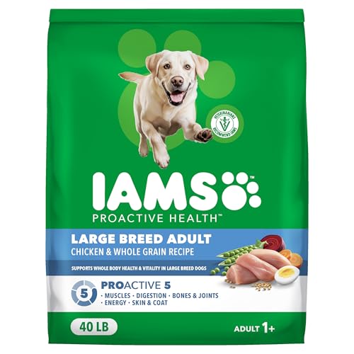 IAMS Proactive Health Large Breed Dry Dog Food, Adult Dry Dog Food for Large Breeds, Chicken, 40 lb. Bag