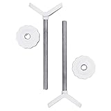 Sungrace 2 Pack Extra Long Y Spindle M8 Stair Banister Baby Gate Adaptors for Dreambaby Pressure Mounted Security and Pet Safety Gates (White, 8mm)