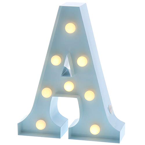 Book Cover Barnyard Designs Metal Marquee Letter A Light Up Wall Initial Nursery Letter, Home and Event Decoration 9