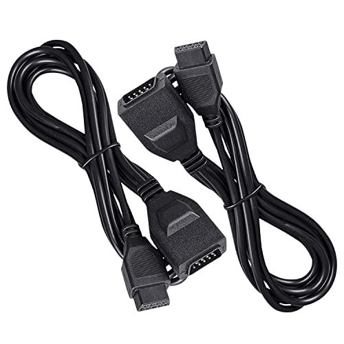 Controller Extension Cable Compatible For Sega Genesis [2 Pack] 6 Feet – 1.8m by EVORETRO