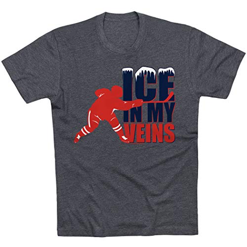 Hockey Short Sleeve T-Shirt | Ice in My Veins | Yellow | Colors & Sizes