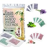 12 Pack, 2-in-1 Aroma Bamboo Vinegar Foot Pads by Pure Sole Foot & Body | Premium Ingredients w/All Natural Extracts | Apply & Sleep For Best Relief & Results | Lavender, Green Tea & Rose