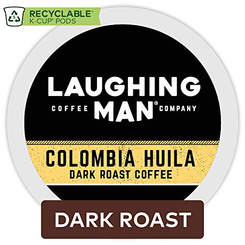 Book Cover Laughing Man Colombia Huila, Single Serve Coffee K-Cup Pod, Dark Roast, 44