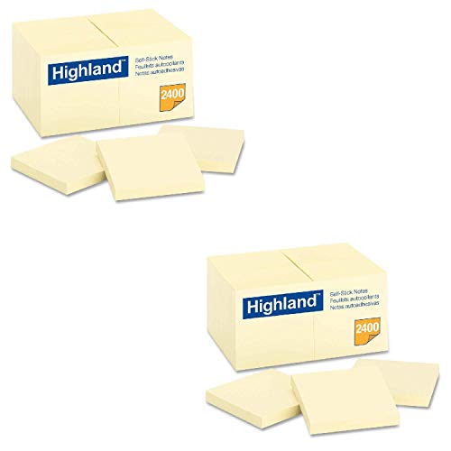 Book Cover Highland Notes, 3 x 3-Inches, Yellow, 48-Pads/Pack