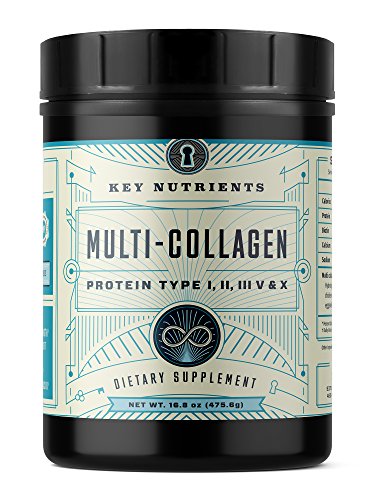 Multi Collagen Protein Powder: 58 Servings- Keto Drink Mix- Types I, II, III, V & X, Grass-Fed Beef, Chicken, Wild Fish & Eggshell Collagen Peptides Powder for Skin, Nails, Gut