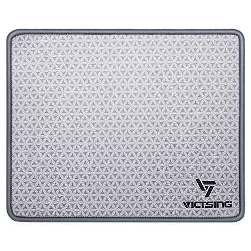Book Cover VicTsing Soft Mouse Pad, Premium-Textured Mouse Mat Pad with Stitched Edges, Non-Slip Rubber Base Mousepad for Laptop, Computer & PC, 10.2Ã—8.3Ã—0.08 inches
