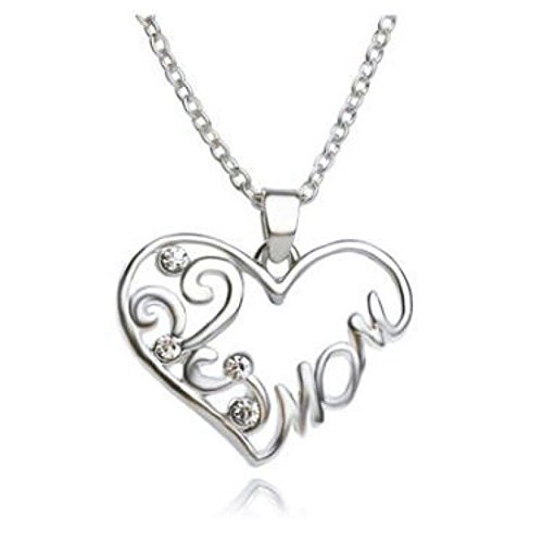 VWH Mother and Child Love Pendant Necklace Mother's Day Gifts Sweater Chain Necklace for Mother
