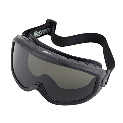 Sellstrom Safety Goggles & Glasses Wildland Fire OTG Eye Protection, Firefighter Gear, Anti Fog, Scratch Resistant, Protective Eye Shield w/ Smoke Lens, Adjustable Strap, Black Frame, S80225