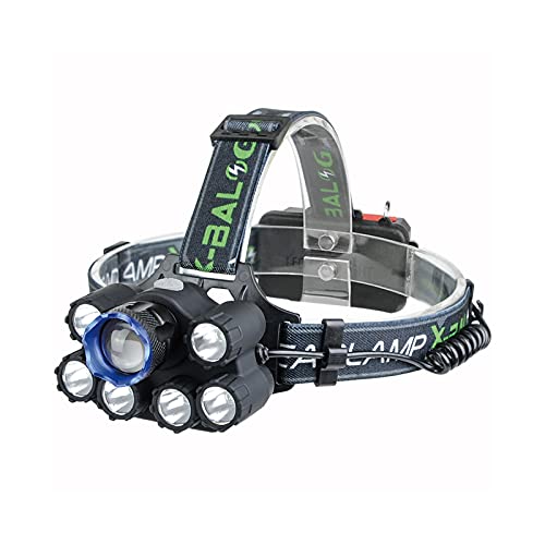 XULUOQI Headlamp, Brightest LED Work Headlight,USB Rechargeable Headlamp Flashlight - 8000 Lumens Waterproof and Comfortable Headlamp 7-Light 6-Mode Super Bright Outdoor Camping Fishing Headlamp