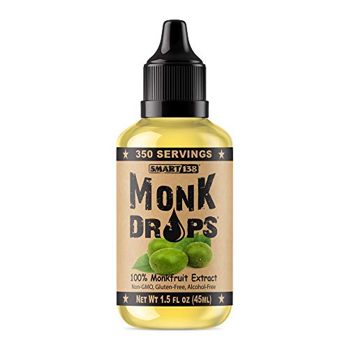 Book Cover Monk Drops - 100% Monkfruit Liquid Sweetener, Zero Glycemic, Zero Calories, Zero Sugar, No Added Water, Concentrated Monk Fruit (350 Servings), 1.5 Fl Oz (Pack of 1)