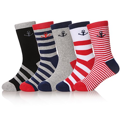 SDBING Children Wool Socks For Boy Girl Kids Toddler Thick Thermal Warm Cotton Winter Crew Socks 4-6 Pairs