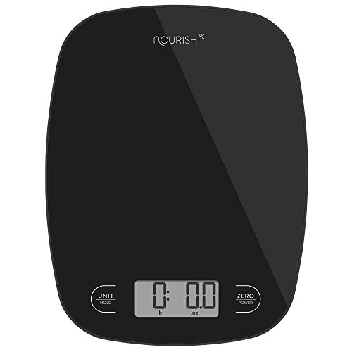 Digital Kitchen Scale Digital Weight Grams and Ounces (Black Glass)