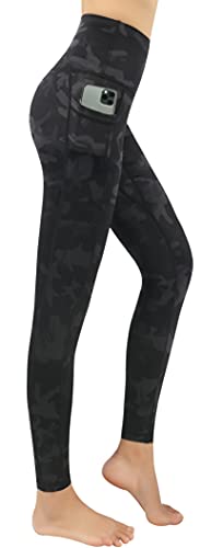 Neonysweets Womens Printed Tummy Control Yoga Workout Leggings Pocket