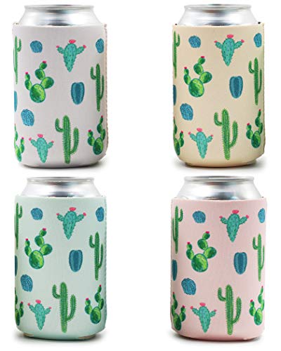 Book Cover Blue Panda 12-Pack Cactus Desert Beer Can Cooler Sleeve Covers