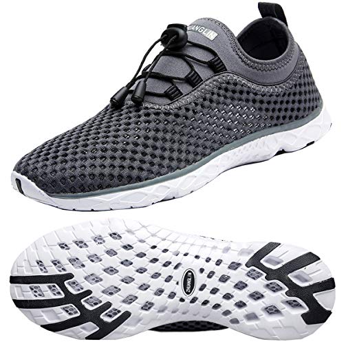 Zhuanglin Women's Quick Drying Aqua Water Shoes,Darkgrey,6.5 B(M) US