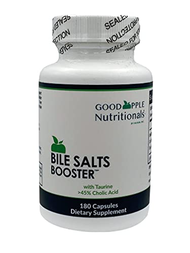 Bile Salts Booster | Supports Gallbladder/No Gallbladder | Ox Bile & Taurine Gallbladder Supplement | Gas & Bloating | Digestive Aid especially fats | 180 Capsules - 110 mg