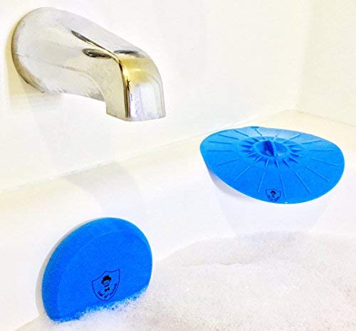 LORD OF LEISURE Madam of Leisure Infinity Bath Overflow Drain Cover - Fill Your Bathtub as High as You Dare - Not for Overflow Drains with a Lever (4.3" x 0.9", Blue)