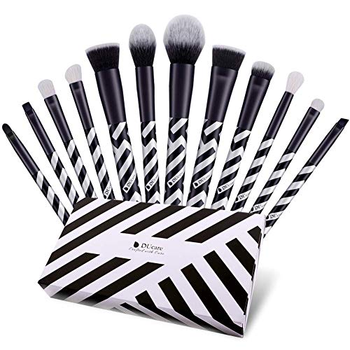 DUcare Makeup Brush Set (Black and White)