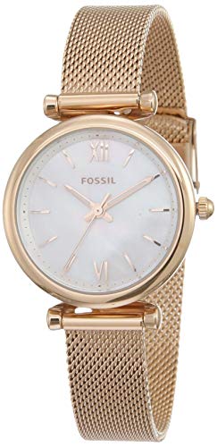 Fossil Carlie Analog White Dial Women's Watch - ES4433