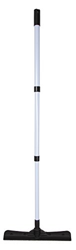 Evriholder CFUBR12-AMZ, Compact FURemover Pet Hair Removal Broom with Squeegee and Telescoping Handle That Extends from 18-40 Inches, Gray/Black