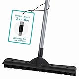 Evriholder CFUBR12-AMZ, Compact FURemover Pet Hair Removal Broom with Squeegee and Telescoping Handle That Extends from 18-40 Inches, Gray/Black
