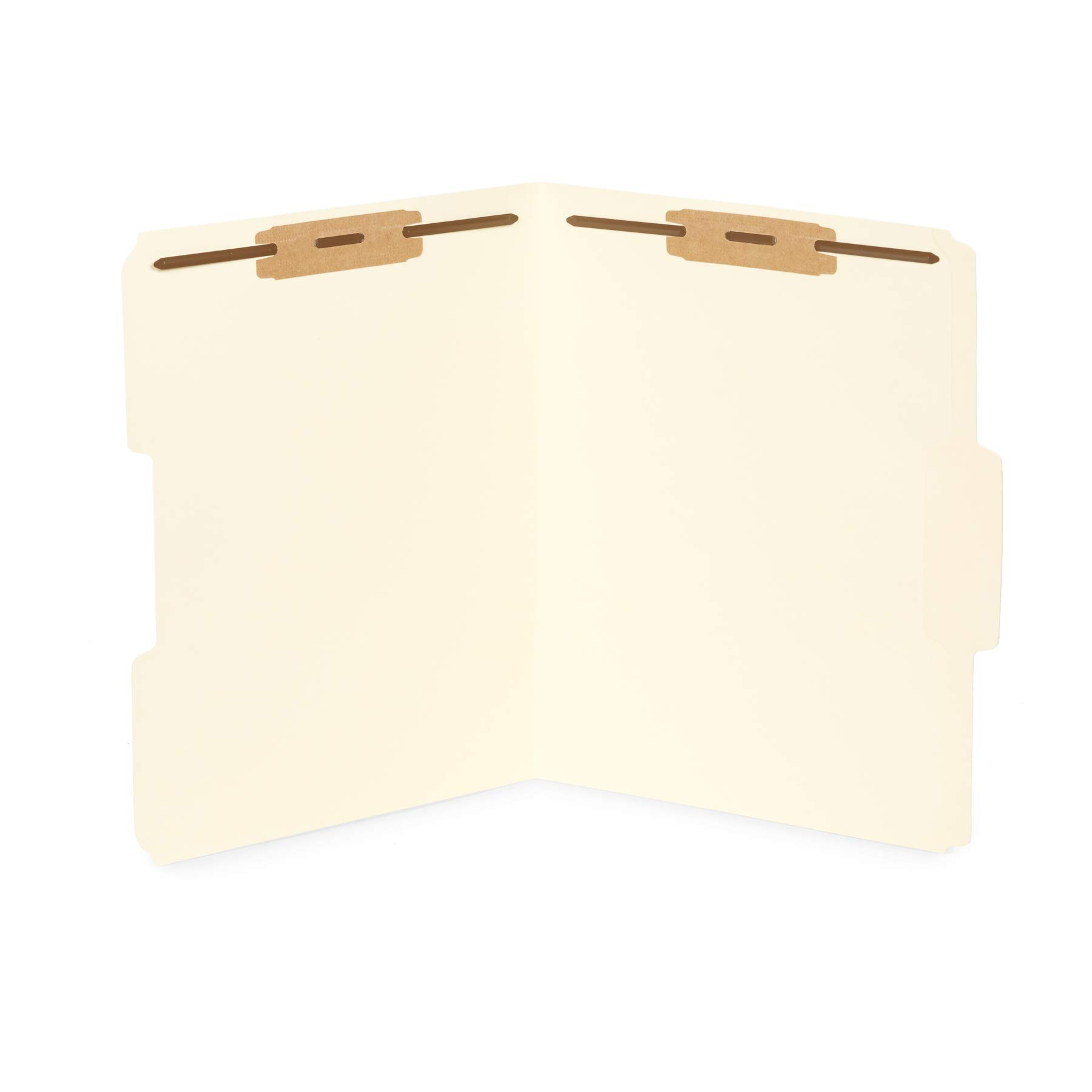 Book Cover 50 Manila Fastener File Folders - 1/3 Cut Reinforced Tab - Durable 2 Prongs Bonded Fastener Designed to Organize Standard Medical Files, Law Client Files, Office Reports - Letter Size, Manila, 50 Pack