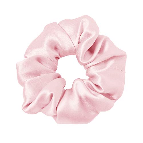LilySilk Big Silk Charmeuse Scrunchy -Regular -Scrunchies For Hair - Silk Scrunchies For Women Soft Hair Care Light Plum