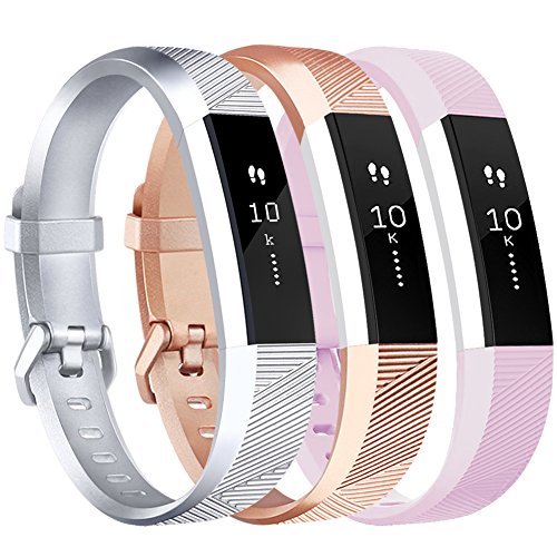 Book Cover Vancle Replacement Bands with Metal Buckle for Fitbit Alta HR and Fitbit Alta