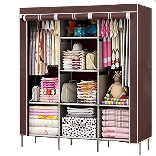 Book Cover Maison & Cuisine 6+2 Layer Fancy and Portable Foldable Collapsible Closet/Cabinet (Need to Be Assembled) (88130) (Brown)