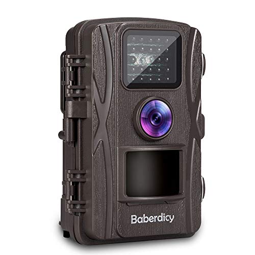 Baberdicy Trail Camera, 1080P 12MP HD Wildlife Camera Motion Activated Night Version,Waterproof Game Hunting Cam 120°Wide Angle, 0.2s Trigger Time, 65ft Range