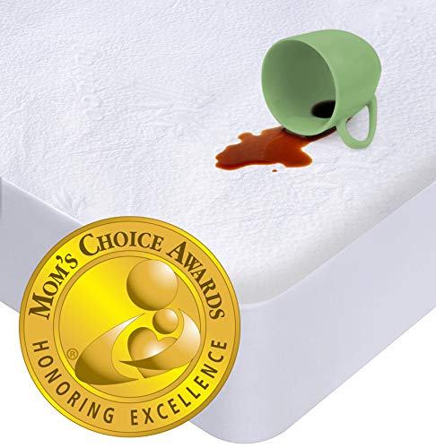 iLuvBamboo Crib Mattress Pad Protector - Waterproof Cover â€“ Silky Soft Bamboo Jacquard Fitted Topper - Noiseless, Breathable & Smooth â€“ Best Baby Gifts for Potty Training Toddlers & Infants