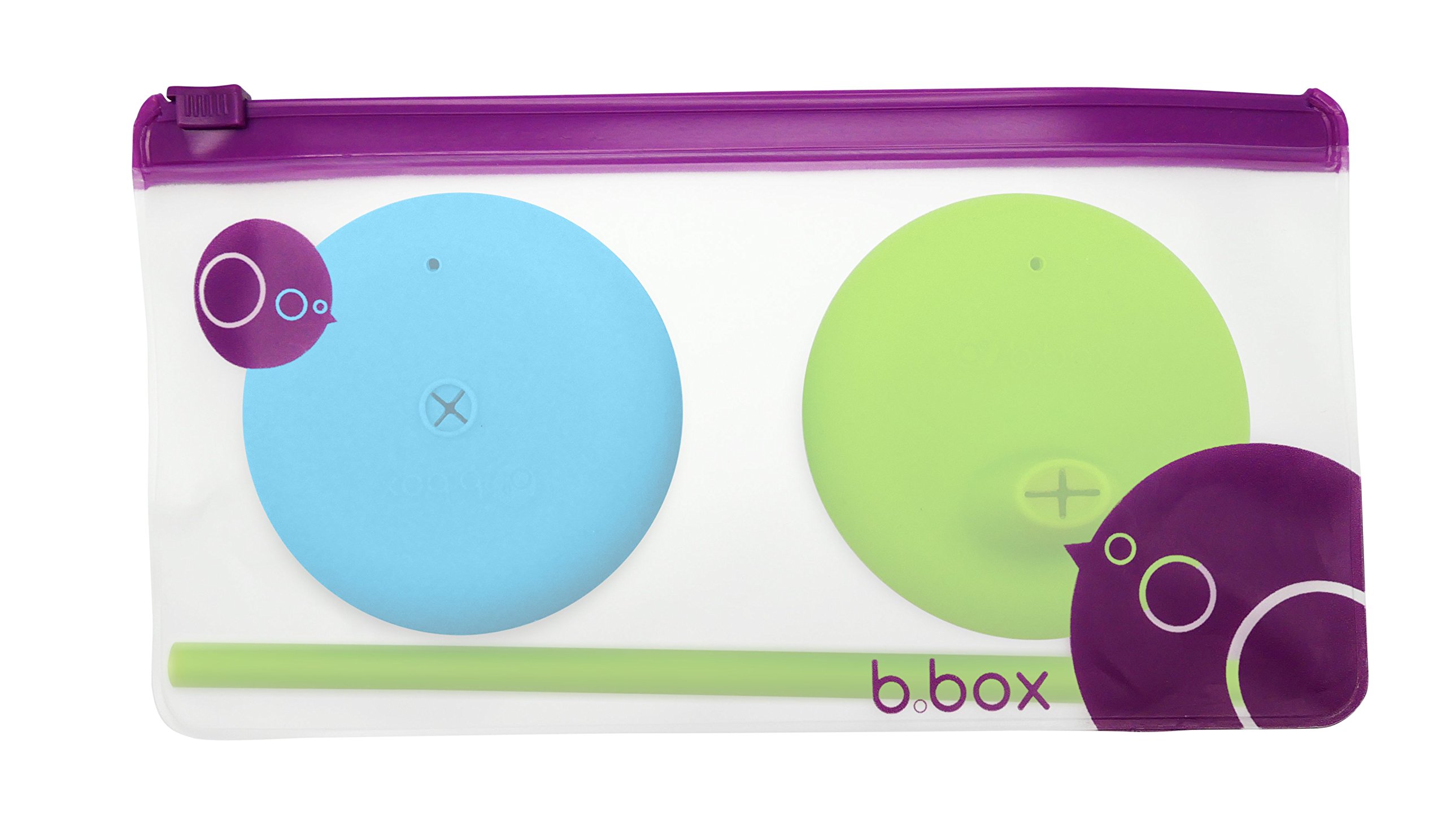b.box Universal Silicone Sippy Lid & Straw Top Travel Pack | Fits Most Standard Cups Turning Them into a Sippy Cup or Cup with Straw | Color: Ocean Breeze | 1 Sippy Cup Lid & 1 Lid with Straw