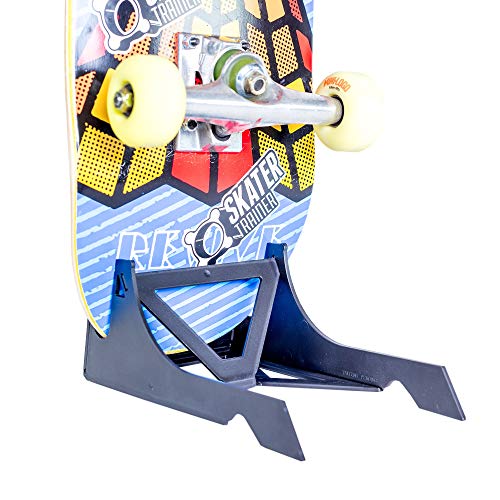 Origami Skateboard Stand Black-Skate Board Holder by Skater Trainers - Great Accessories Rack for Kids, Teens, Boys, and Adults- Display for Trick and Street Decks - Better Than a Wall Mount