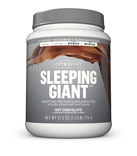 Cytosport Sleeping Giant Nighttime Protein Supplement Mix with Melatonin and Tryptophan, Hot Chocolate, 1.71 Pound