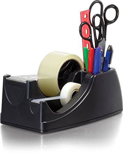 Book Cover Officemate Heavy Duty Weighted 2-in-1 Tape Dispenser, Recycled,Black (96660)
