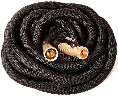 Riemex Hose 25 FT Black [New 2022] Heavy Duty Garden Water Hose - Solid Brass Metal Fittings Connectors, Strongest - for All Watering Needs (25 FT, Black)