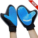 Pet Grooming Gloves - Efficient Dog Cat Horse Grooming Brush Glove Best for Long Short Hair Dogs Cats Horses Massaging Bath Brushing Shedding