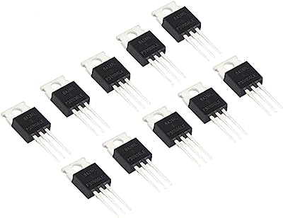 WeiMeet RFP30N06LE 30A 60V N-Channel Power Mosfet TO-220 ESD Rated for Arduino(10 Pieces)