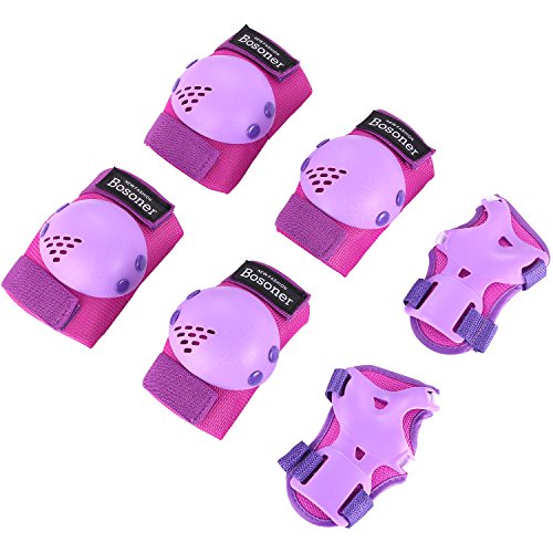 Book Cover BOSONER Kids/Youth Knee Pad Elbow Pads Guards Protective Gear Set for Roller Skates Cycling BMX Bike Skateboard Inline Skatings Scooter Riding Sports, Wrist Guards Toddler for Multi-Sports Outdoo