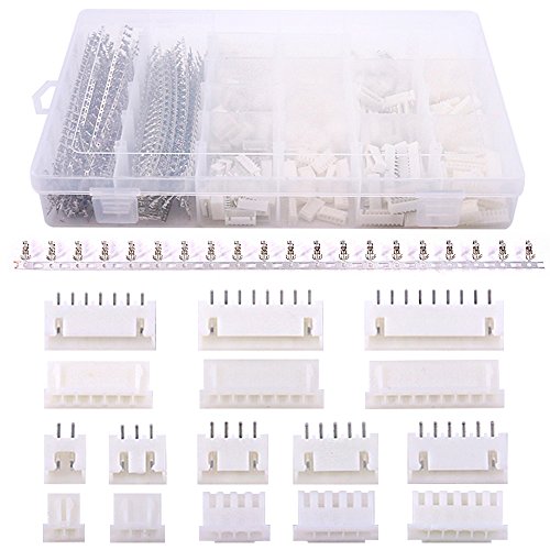 Glarks 1180 Pieces 2.54mm 2/3/4/5/6/7/8/9 Pin Housing Adapter Cable Connector Socket Male and Female with 2.54mm Female Pin Header Connector Perfectly Compatible with JST-XHP Connector Kit