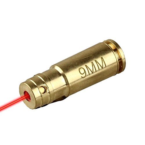 Red Dot 9mm 9 mm Laser Bore Sighter Boresight Hunting Tool 9 mm Cartridge Bore Sight Red Laser boresighter