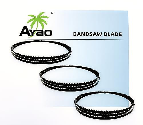AYAO, AYAO Pack of 3 Band Saw Blades 80 Inch X 1/4 Inch X 14TPI Fit Craftsman 12" Band Saw