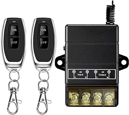 VONVOFF Wireless Remote Switch,AC110V/120V/240V/ Relay RF Remote Control Light Switches for Pump Security Systems with 328 ft Long Range