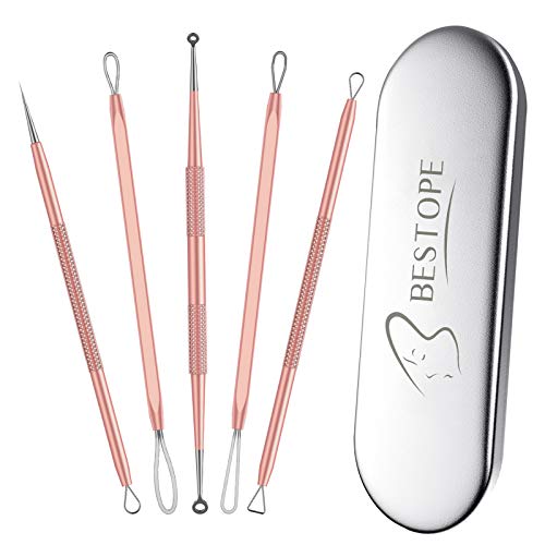 Blackhead Remover Tool Pimple Popper Tool Kit - Comedone Zit Acne Extractor Tool for Face,Whitehead Blemish Extraction Kit,Stainless Steel