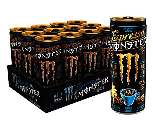 Monster Energy Espresso Monster Vanilla Cream, Espresso Energy Drink, 8.4 Ounce (Pack of 12)
