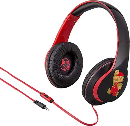 eKids Super Mario Bros Over The Ear Headphones with Built in Microphone Quality Sound from The Makers of iHome