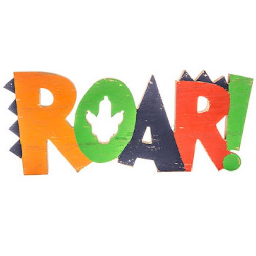 ROAR! Wood Wall Decoration Boys Room Kids Decor